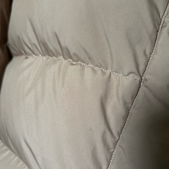 Theory Offset Down Puffer Coat Jacket Pecan Sz P - Picture 11 of 15